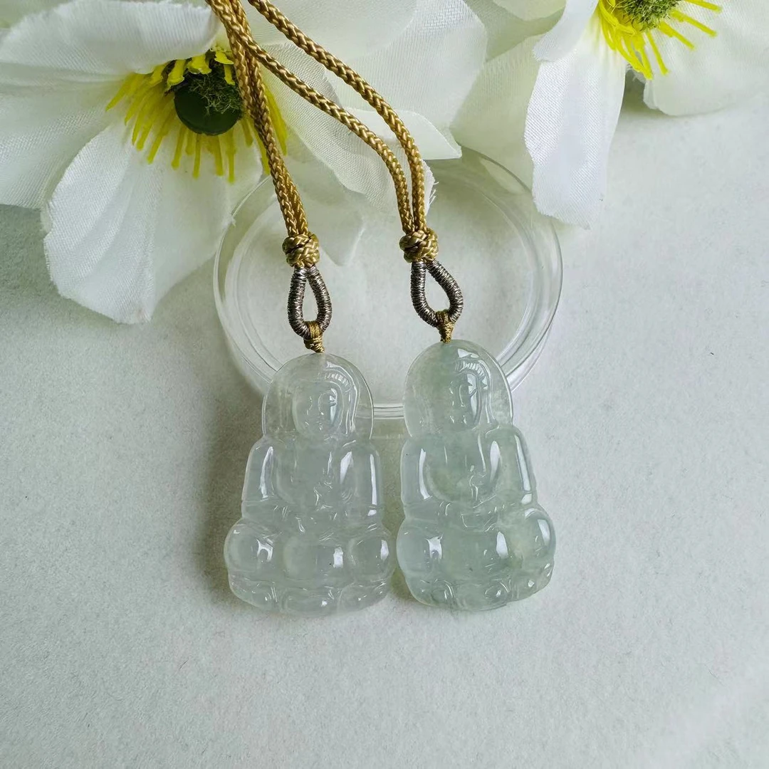 Gloire/古名【睿泽鉴宝】翡翠观音吊坠（多样性发一）36*23*4  ZS2238