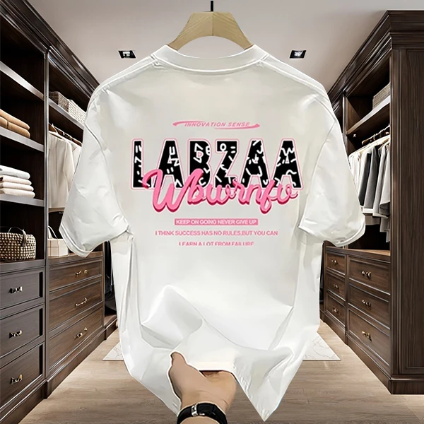 重磅男士纯棉短袖T恤男女同款夏季ins宽松时尚百搭青少年圆领上衣