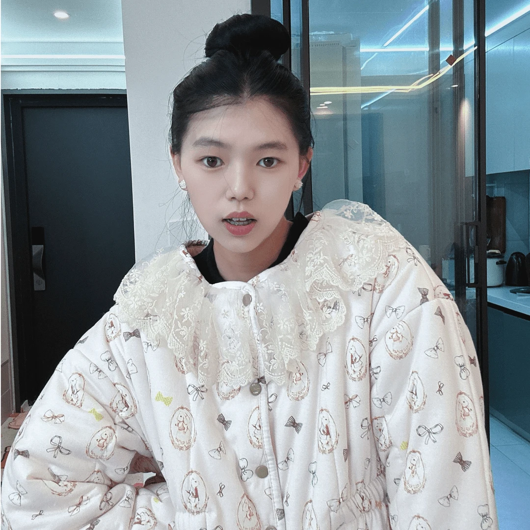 JY新疆棉花【蝴蝶结兔子】收腰蕾丝温柔宽松家居服保暖棉衣棉服十六