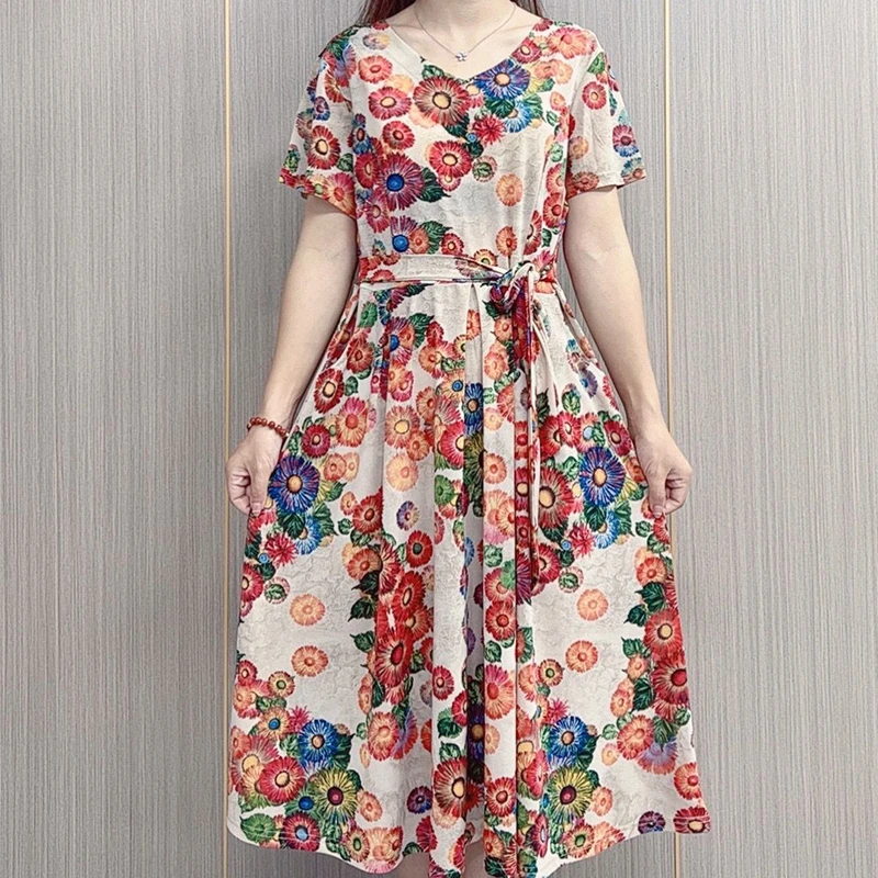 【桃姐宠粉】R213时尚休闲连衣裙气质洋气中长款连衣裙女