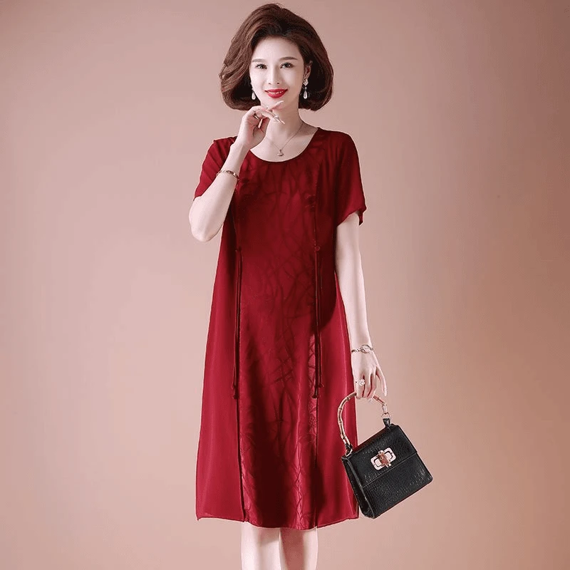 【桃姐宠粉】E238时尚休闲连衣裙气质洋气中长款连衣裙女