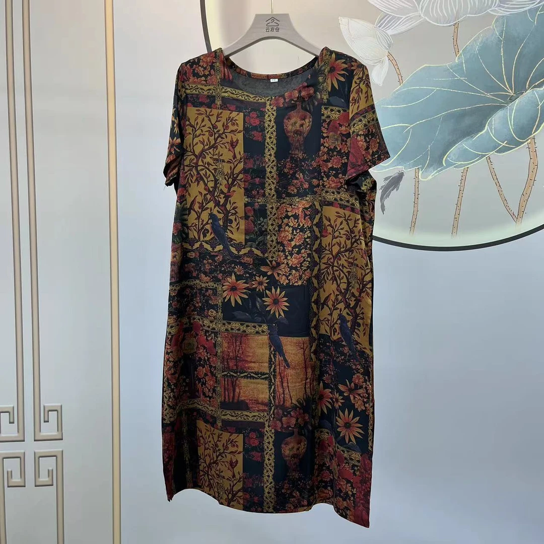 【桃姐宠粉】R404时尚休闲连衣裙气质洋气中长款连衣裙女