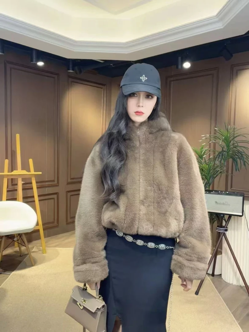 【FEDIBAOMA服饰】拉链式海宁冬季风雪连帽秋冬设计师时尚网红外套