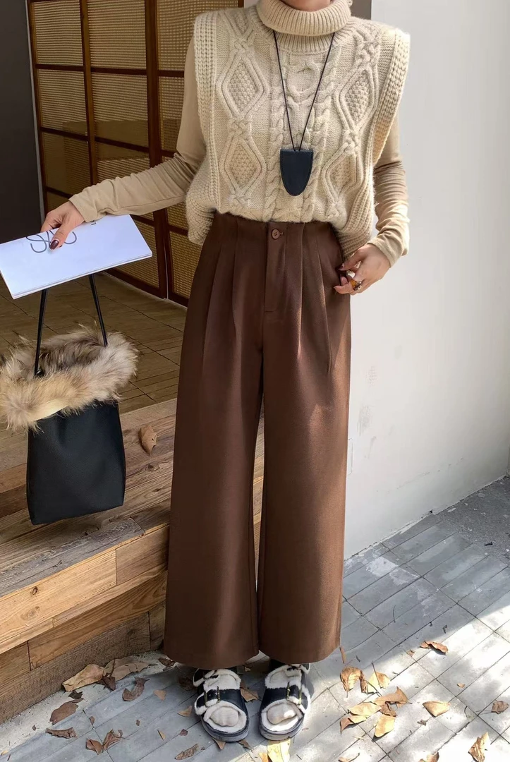 9996#时尚休闲高腰显瘦冬款休闲裤长91