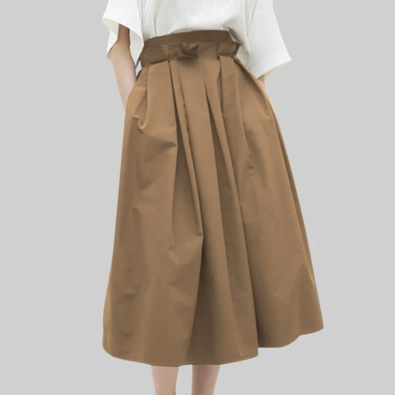 高腰显瘦半身裙女2025年秋装新款设计感小众中长款气质A字裙子潮