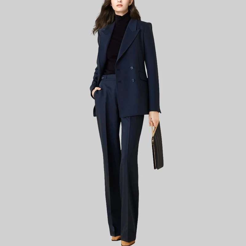 赫本风职业西装套装女2025年秋装新款时尚轻熟风西服休闲裤两件套