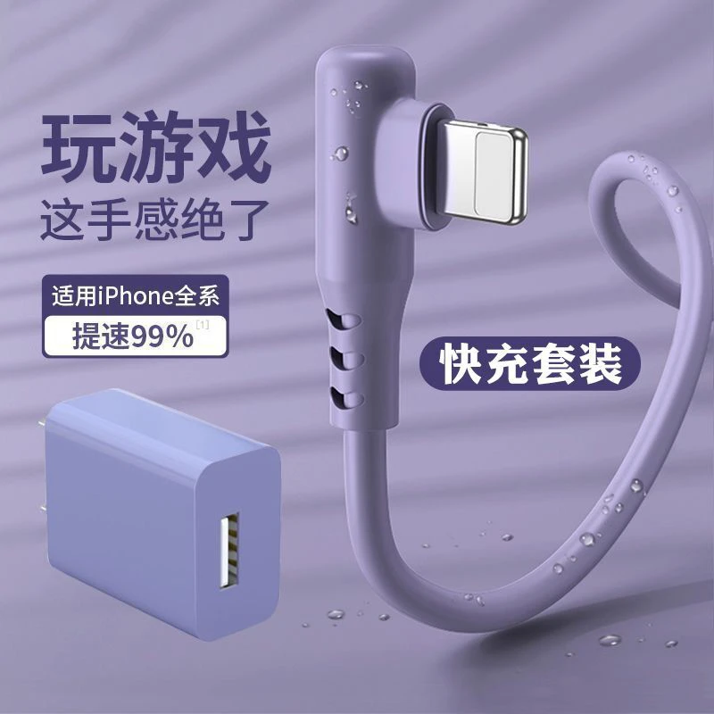 适用苹果iPhone12/13/6s/7/8pro/11XR通用ipad充电器线液态快充