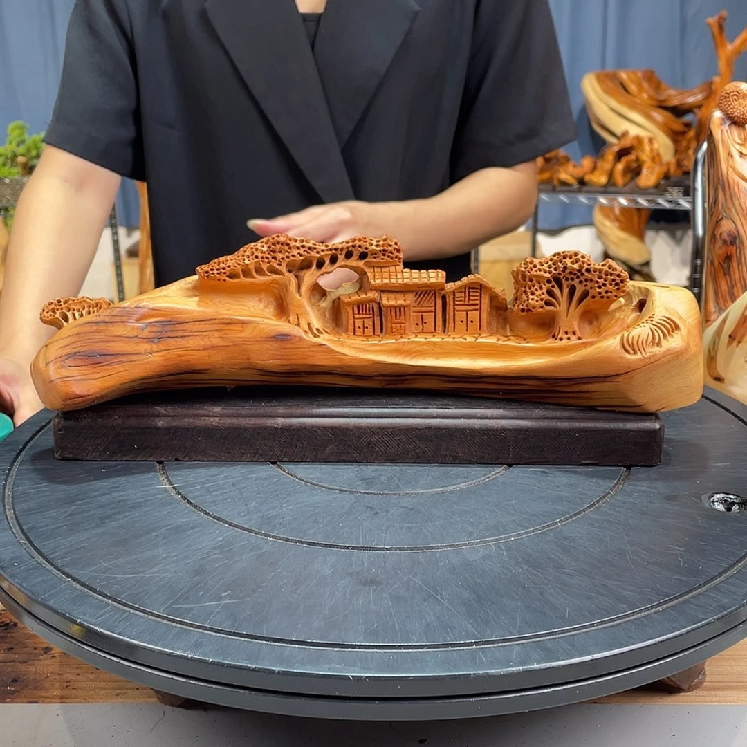 柏木（崖柏）崖柏随型根雕摆件