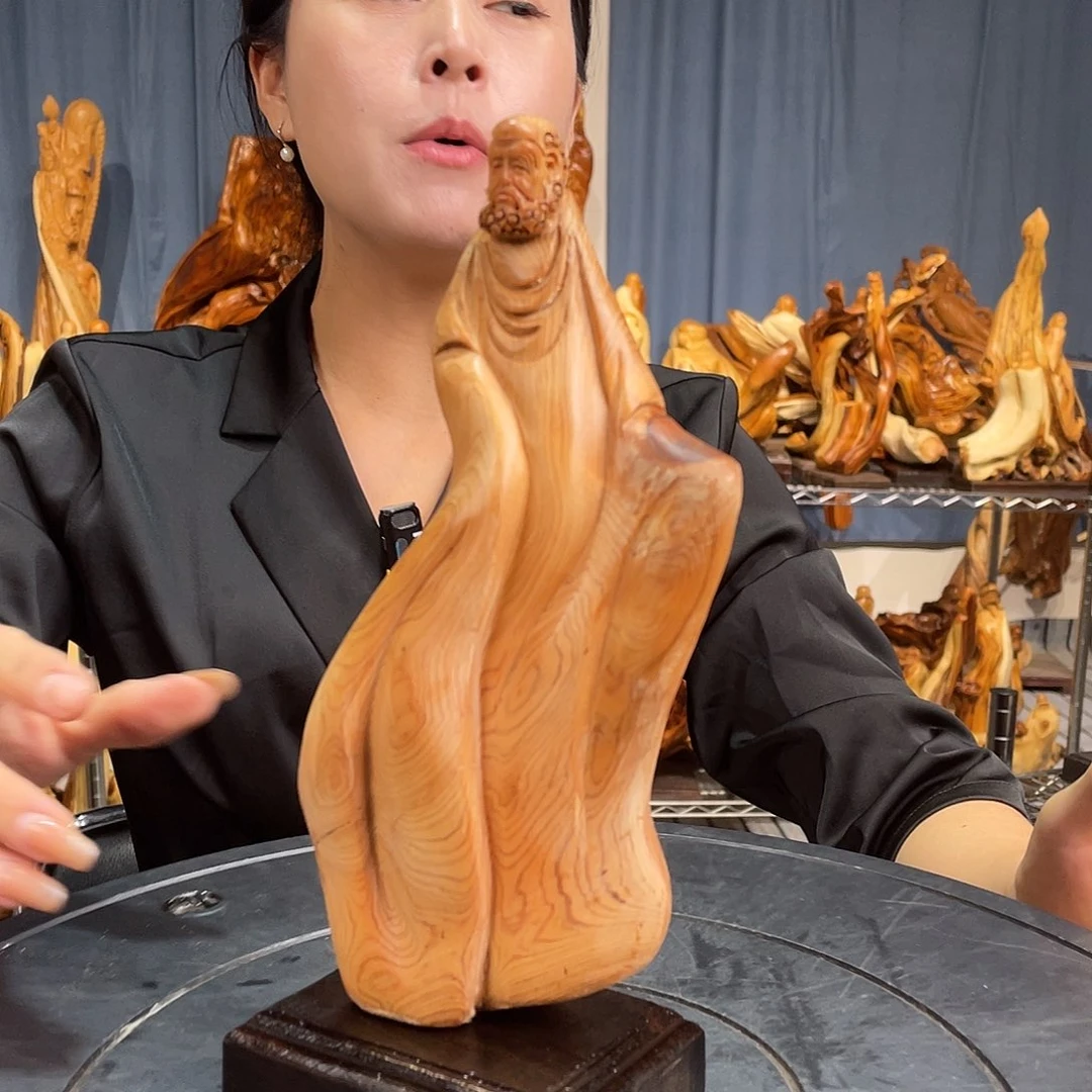 柏木（崖柏）崖柏随型根雕摆件