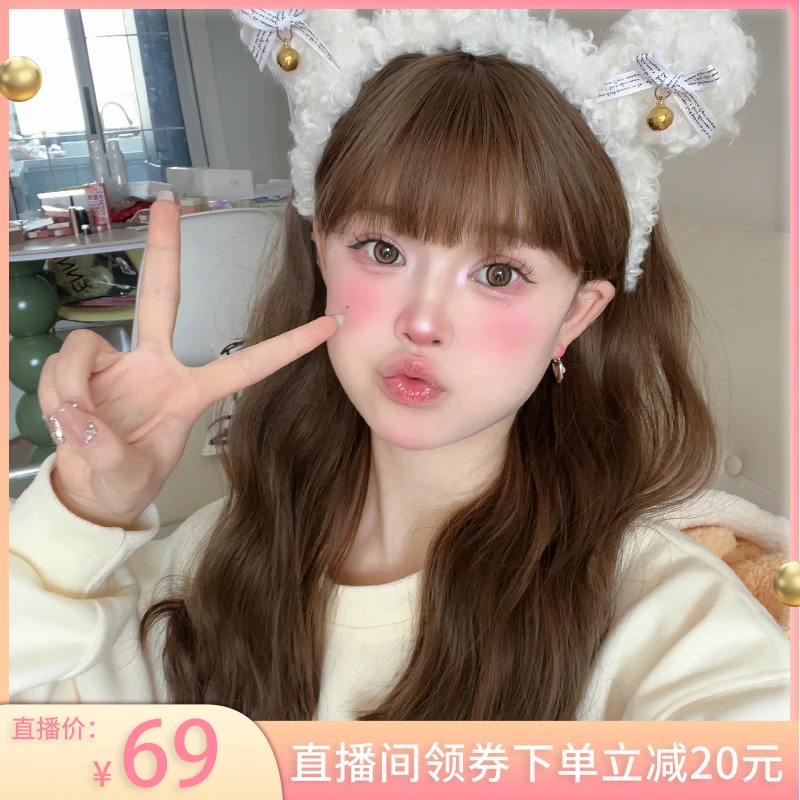【小邓专属】闷青色水波纹假发 网红女团假发女长发自然蓬松卷发