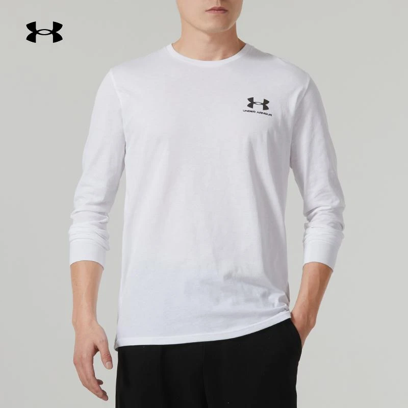 UA安德玛长袖男装秋季户外休闲运动上衣跑步健身训练T恤衫1329585