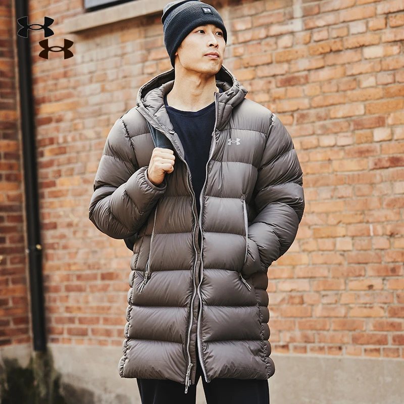 UA安德玛男子羽绒服新款休闲服保暖运动外套1373663-176和M、L、XL