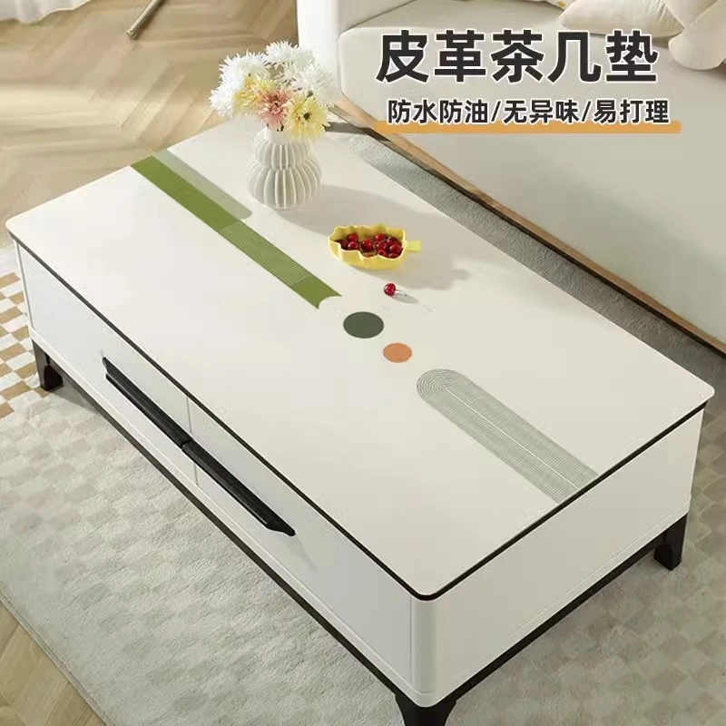 现代简约茶几垫子桌布防水防油免洗可擦防烫垫轻奢高级感餐桌台布