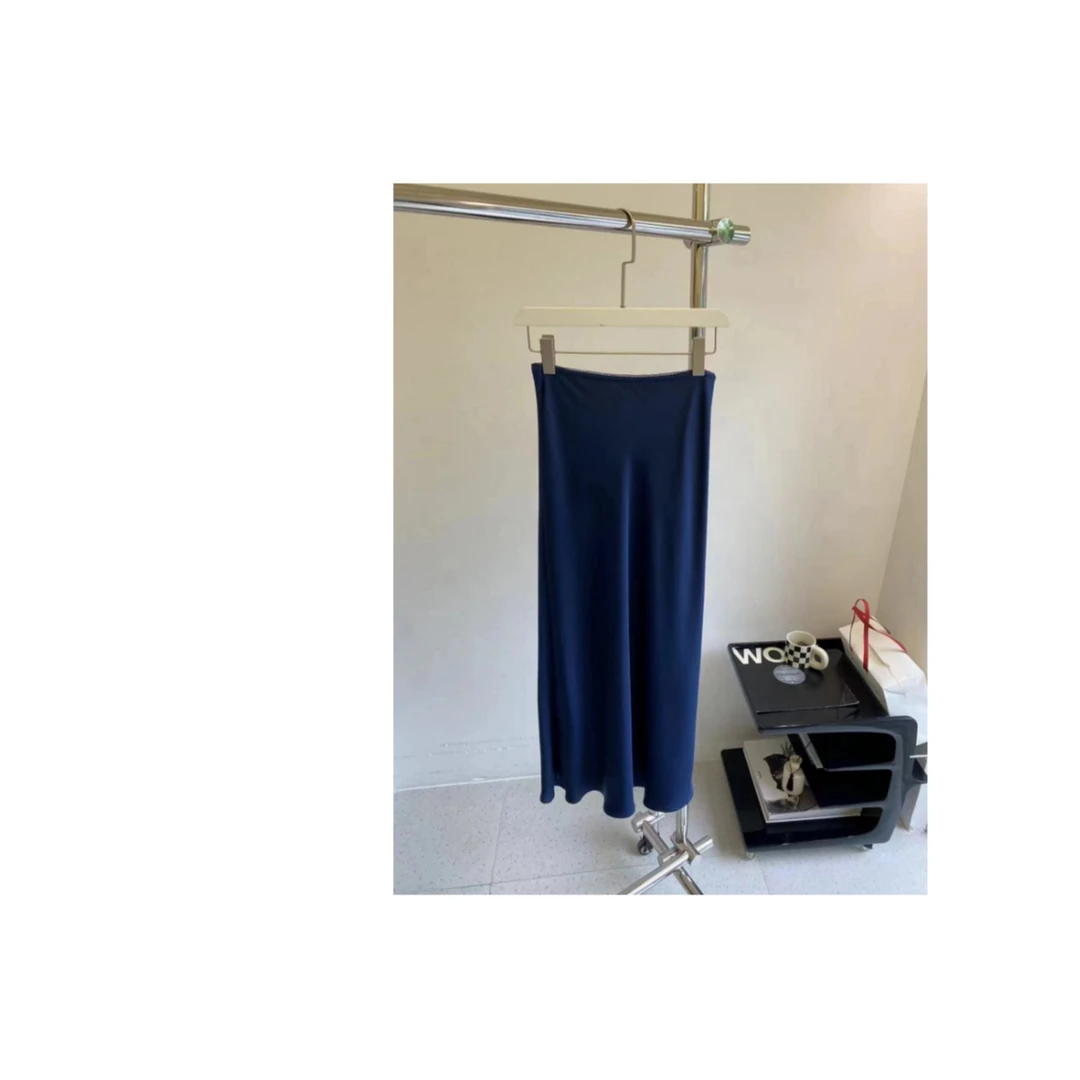 MANGO steen‘s丨缎面质感醋酸半裙I3188