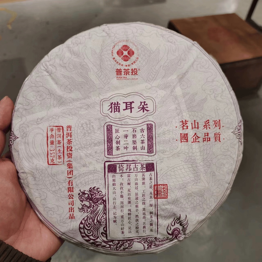 【飞哥开仓放漏】普茶投猫耳朵依邦古茶饼（生茶）357g