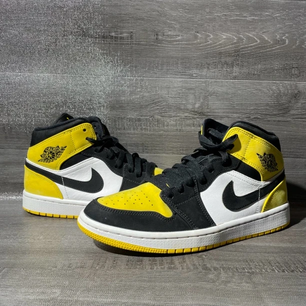 41码 aj1 mid 中邦 复古篮球鞋 休闲板鞋 黄黑
