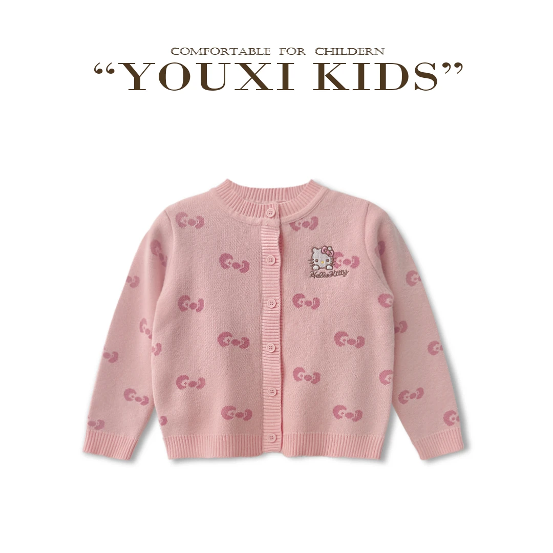 现 飞飞家·KT迷2024新款秋季女童针织衫甜美可爱宝宝开衫  FF2196