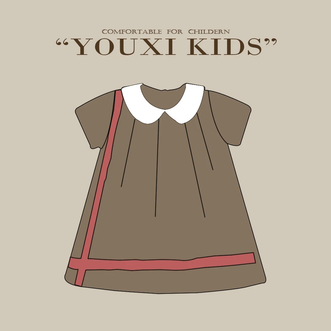 现【米兰秀场】儿童连衣裙洋气格纹纯棉AB版夏季宽松公主裙FF1972