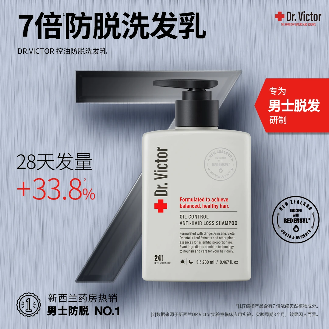 新西兰进口维克多医生Dr.Victor洗发水控油正装280ml/瓶