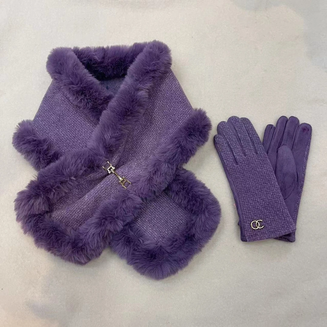 【宠粉专属】//紫色围脖手套高级感保暖
