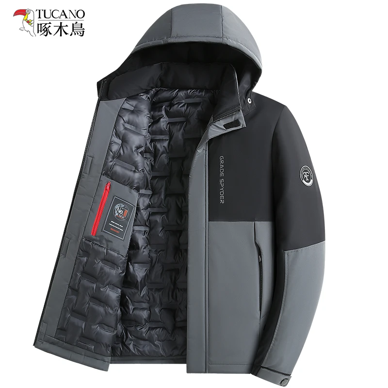 TUCANO/啄木鳥冬装外套中老年人男士棉衣加厚款爸爸冬季保暖棉服
