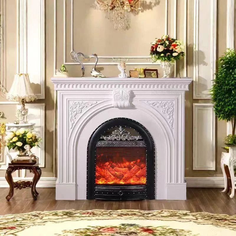 法式美式壁炉壁炉架玄关民宿欧式别墅网红复古客厅装饰仿真装饰柜