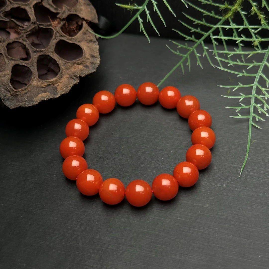 【送福珠宝】保山南红滴水洞老矿料《顶》（玉化）单圈11mm@t08292@