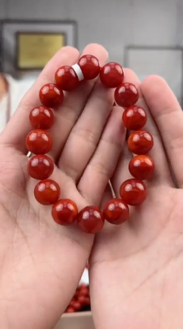 【送福珠宝】瓦西老矿牛血红云端高货单圈13+mm@T05567@