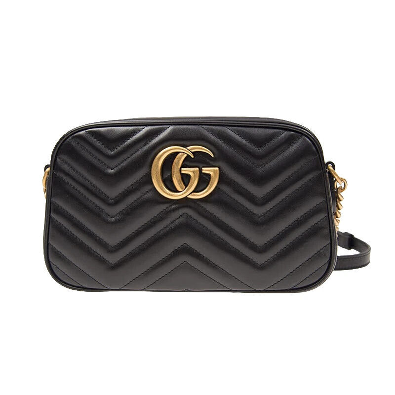 99新 GUCCI/古驰 马蒙 黑色相机包/肩包/底长/小号(F店)