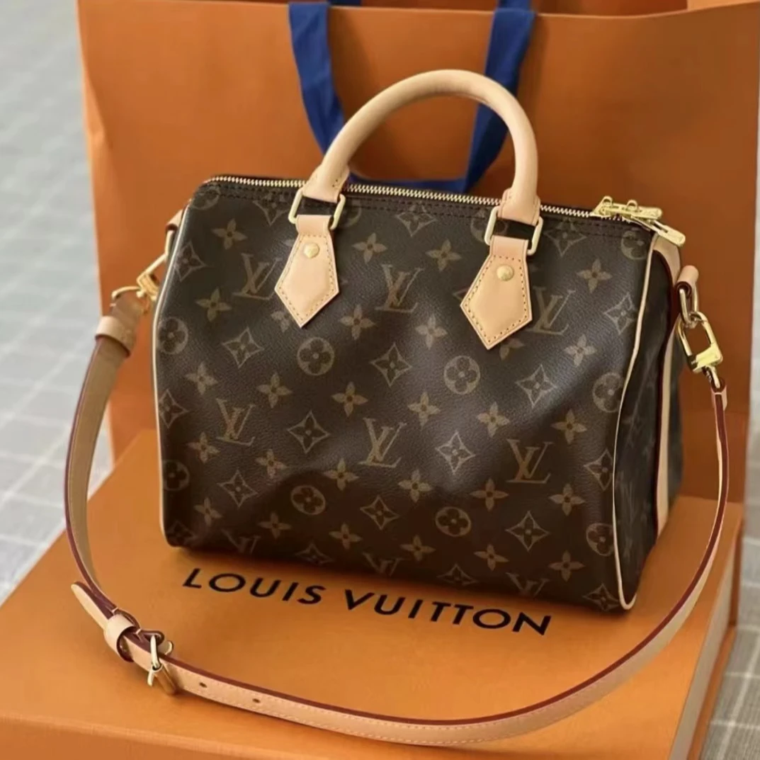 99新 LouisVuitton/路易威登 肩带款speedy25/斜挎单肩包（F店）