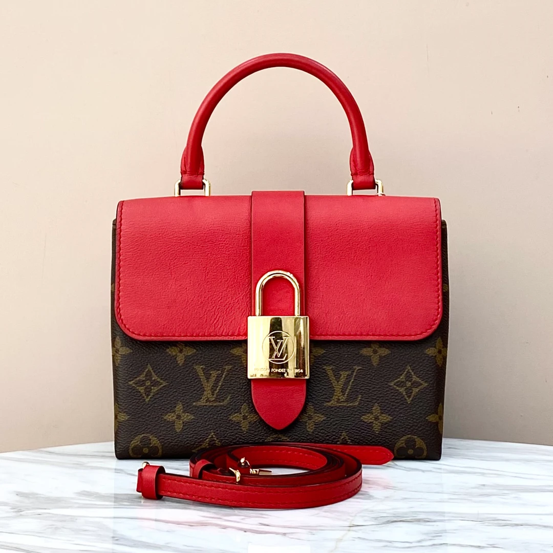 99新 LouisVuitton/路易威登 红色锁头包lockbb斜挎包 （F店）