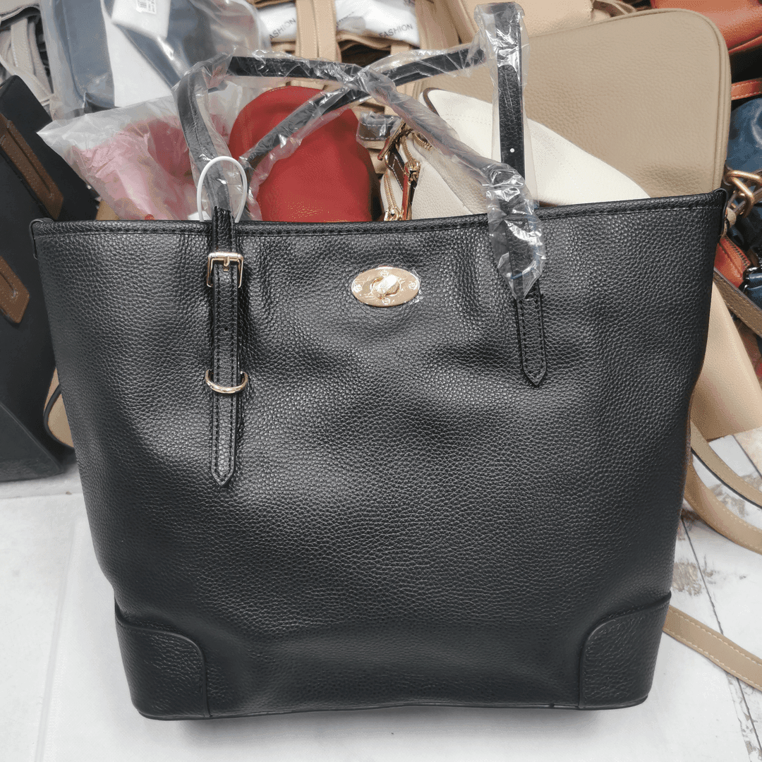 头牛单肩包斜挎包大包拧锁托特包底宽33高25厚11CM