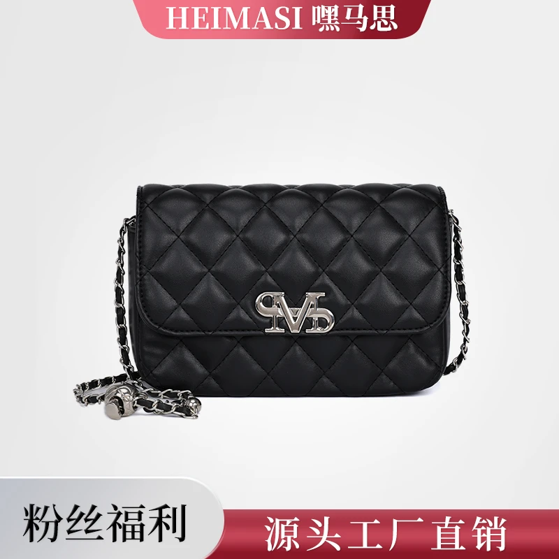 【工厂直销】休闲百搭小方包女士单肩斜跨包8011黑色