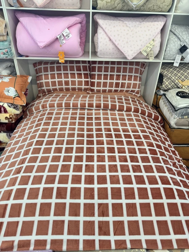 冬季牛奶绒四件套