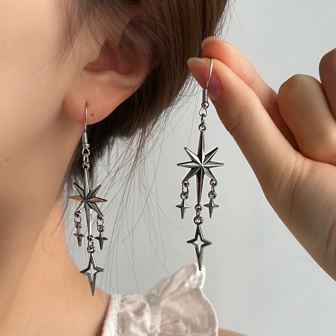 合金耳饰 E0348-1时尚个性精致潮流优雅小众轻奢韩系欧美流苏耳钉