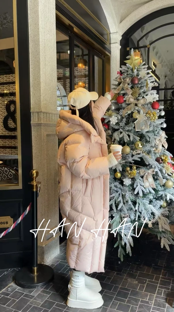 【一眼万年】红人上新雅丹风冬季新款长款羽绒服女宽松加厚保暖外套