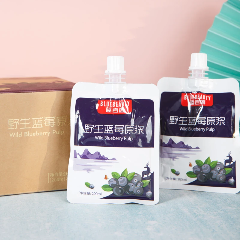 蓝百蓓野生蓝莓原浆200ml/袋用眼族必蓓都柿