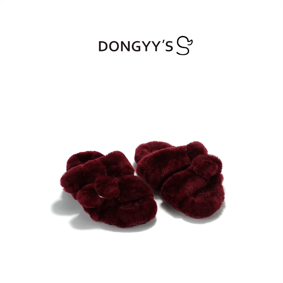 Dongyy's秋冬季新款真毛网红羊皮毛一体休闲极简轻奢外穿毛毛鞋