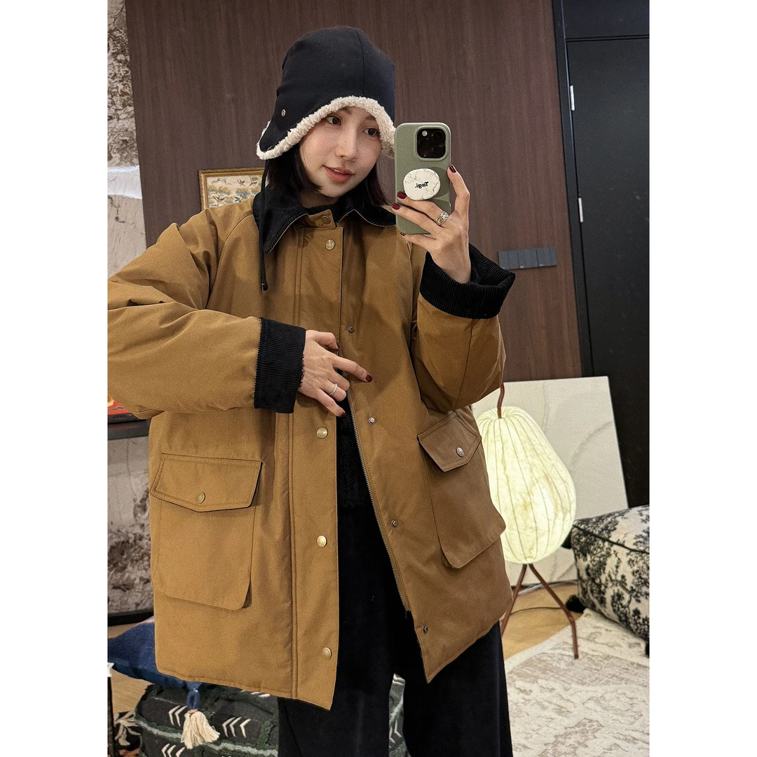 【MGDM】保命棉服！保暖加厚夹棉复古棉服外套女黄马褂DDJ24500