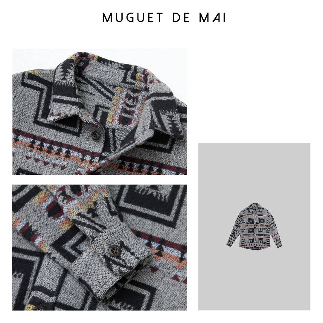 【MGDM】色纺毛呢翻领外套  25春新款 DDJ24372