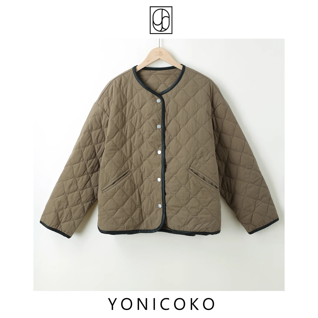 【北欧短棉服】菱格短款棉服外套23秋冬新宽松保暖百搭上衣 ZM23005