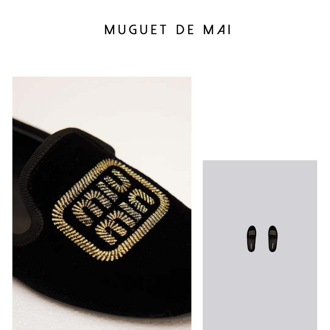 丝绒刺绣单鞋 ZZY0002