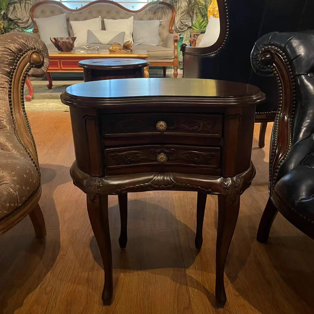 YN-29 棕色椭圆角几 530*300*620