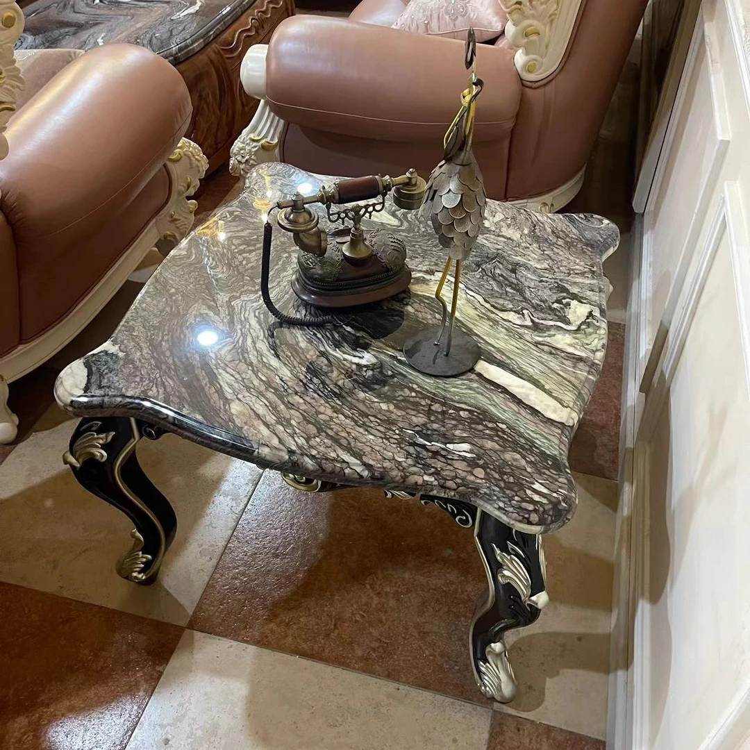 KL-42A 黑色石面 角几 800*800*590