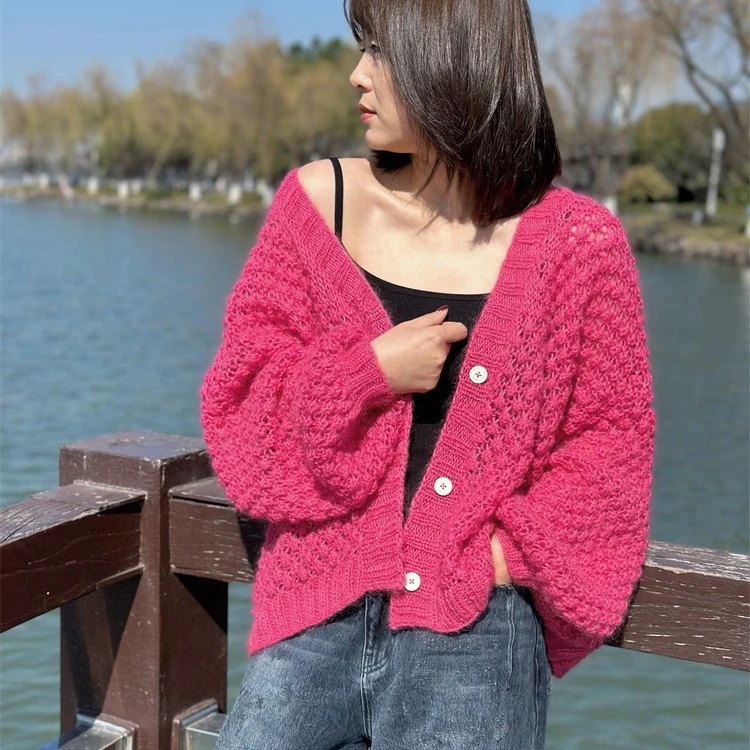 织休闲镂空开衫同款毛线一两（50克）价格，玖球纺织手工毛线编织