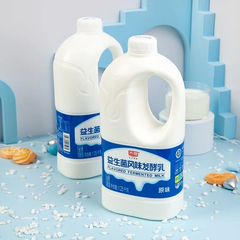 光明酸奶1.25kg益生菌家庭装风味发酵乳水果捞炒酸奶原味桶装酸奶