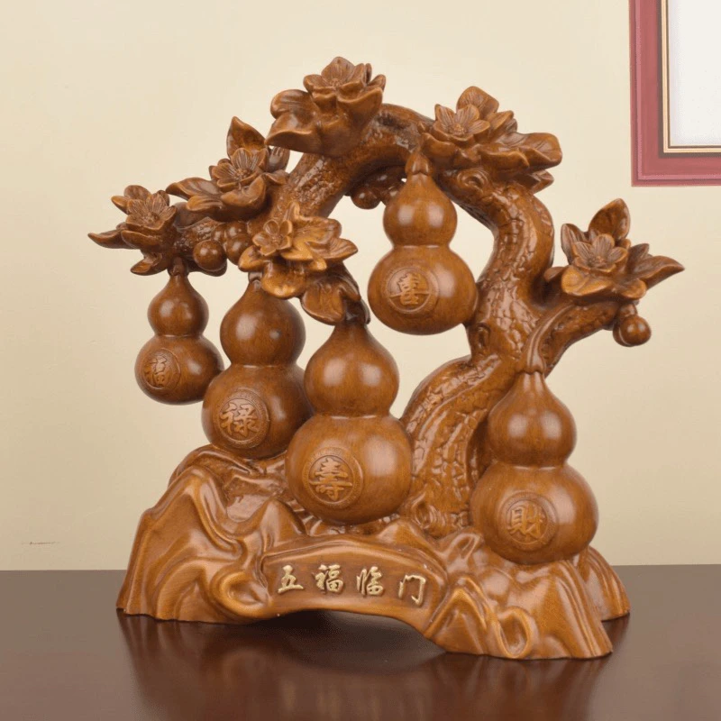 五福临门葫芦摆件创意家居客厅办公室装饰品（福禄）