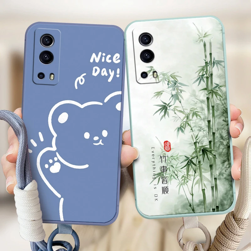 升级新款vivoy75s5g手机壳V2069BA个性全包防摔微磨砂网红全包潮