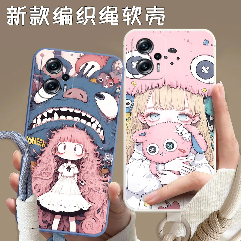 高颜值腕带款红米note12tpro手机壳23054RA19C创意新款软硅胶防摔