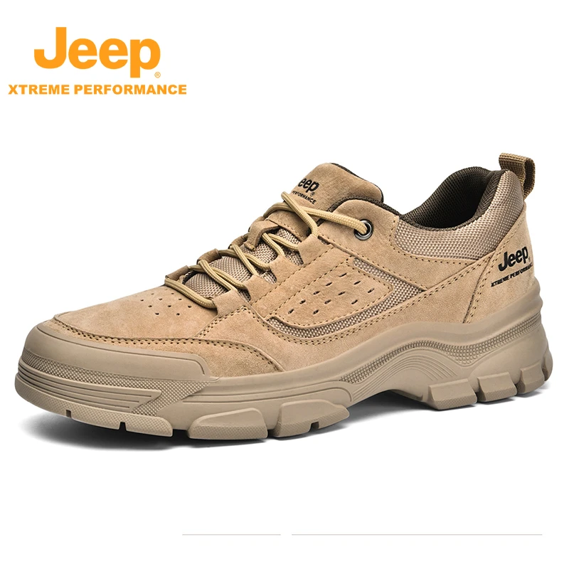 JEEP/吉普2023秋冬新款男士户外徒步厚底防滑运动休闲旅游登山鞋